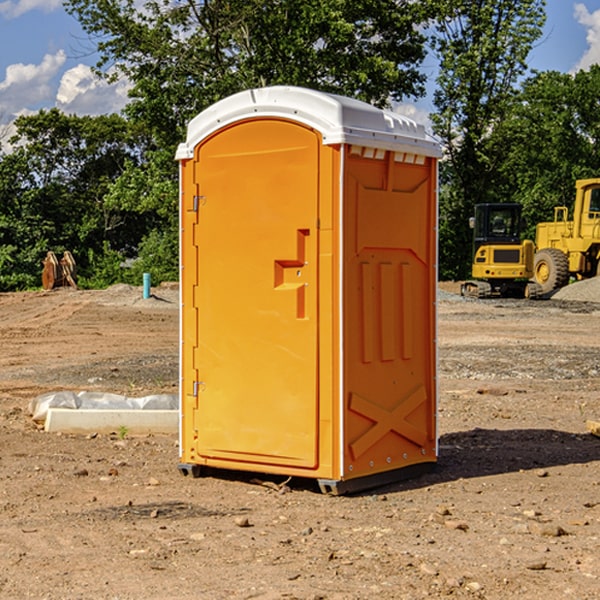 how often are the porta potties cleaned and serviced during a rental period in Pandora TX